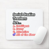ソーシャル勉強先生クイズ…ジョーク マウスパッド (マウス)