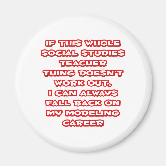 ソーシャル勉強先生ジョーク…モデリングのキャリア マグネット (正面)