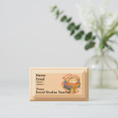 ソーシャル勉強先生モットー 名刺 (スタンド正面)