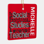 ソーシャル勉強先生超並外カスタム セラミックオーナメント (右)