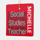 ソーシャル勉強先生超並外カスタム セラミックオーナメント (左)