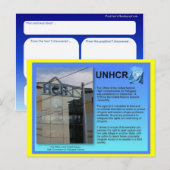 ソーシャル勉強、UNHCR、ジュネーブ ポストカード (正面/裏面)