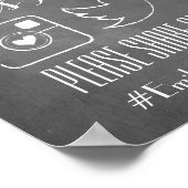 ソーシャル化しよう |ハッシュタグ記号 ポスター (角)