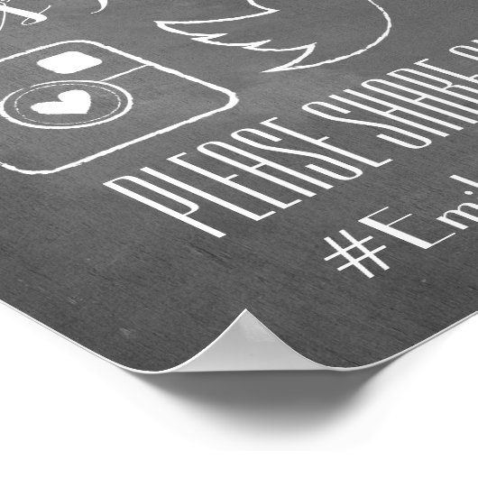 ソーシャル化しよう |ハッシュタグ記号 ポスター (角)