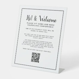 ソーシャル流通レストランQRコードの指示 台座サイン