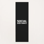 ソーシャル距モダンはっきりしたタイポグラフィおもしろい黒 ヨガマット (正面)