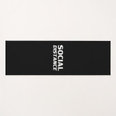 ソーシャル距モダンはっきりしたタイポグラフィおもしろい黒 ヨガマット (正面(横))