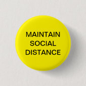 ソーシャル距離の管理カスタム文字のピンバック 缶バッジ (正面)
