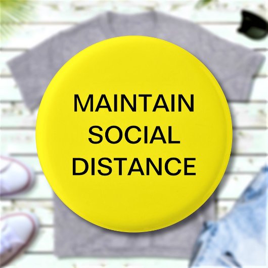 ソーシャル距離の管理カスタム文字のピンバック 缶バッジ