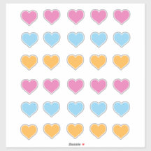 ソーシャル距離カラーコードピンクブルーオレンジハート