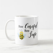 ソーシャル配信引用文は安全にかわいいビー コーヒーマグカップ (左)