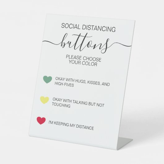 ソーシャル配布のカラーコード命令 台座サイン (正面)