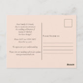 ソーシャル配結婚信写真の発表日 ポストカード (裏面)