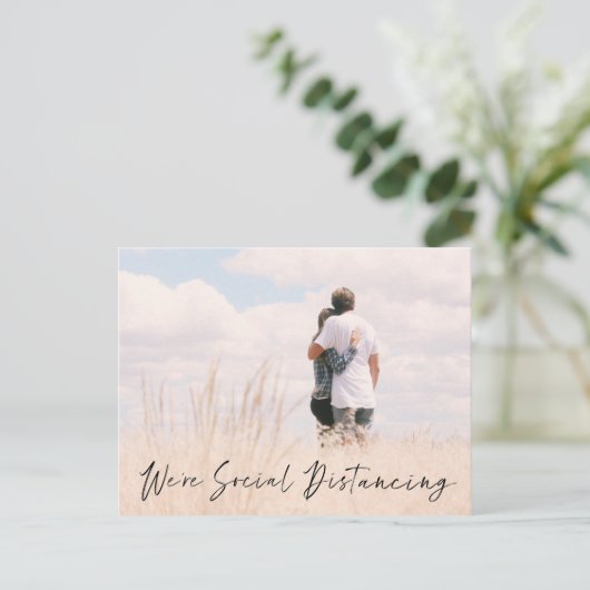 ソーシャル配結婚信写真の発表日 ポストカード (スタンド正面)