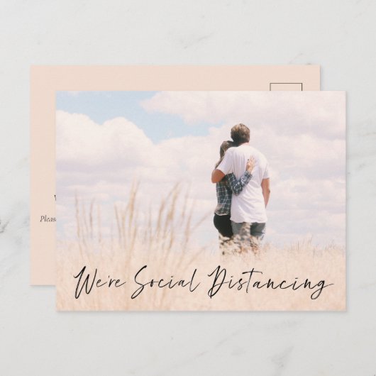 ソーシャル配結婚信写真の発表日 ポストカード (正面/裏面)