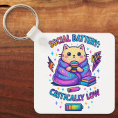 ソーシャル電池の批評的.... キーホルダー (正面)