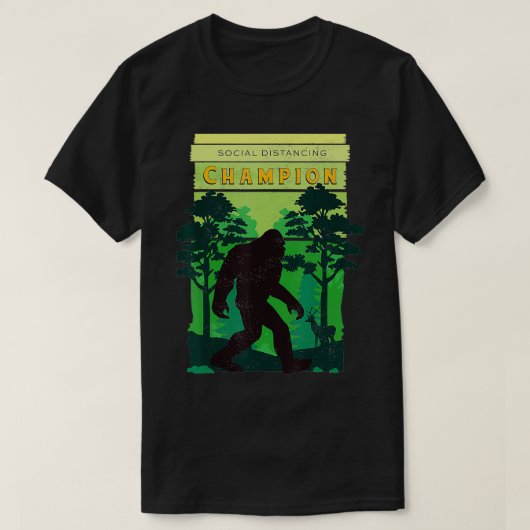 ソーシャル・ディスタンス世界チャンピオン3 Tシャツ (デザイン正面)