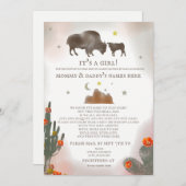 ソーシャル·ディスタンス·ガール·ベビー·シャワーバイ·メール·バッファロー 招待状 (正面/裏面)