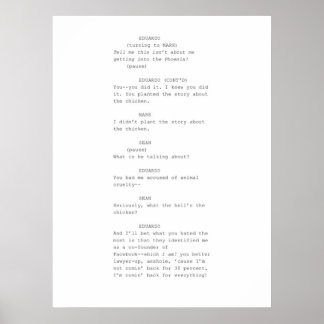 ソーシャル・ネットワークのスクリーンプレイシーン ポスター