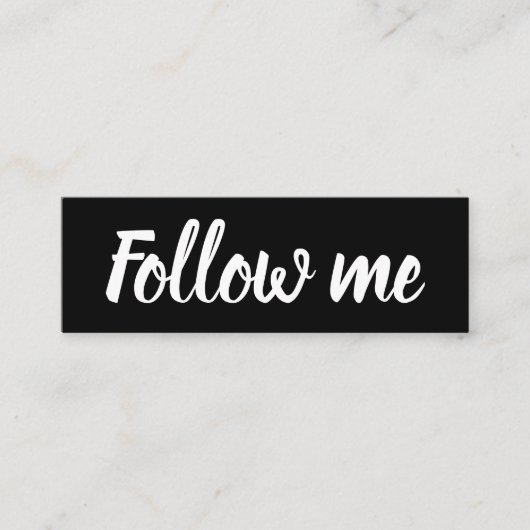 ソーシャル·メディアのミニマモダンリスト、白黒 スキニー名刺 (正面)