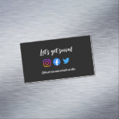 ソーシャル・メディア・ビジネスのソーシャル・ハンドルを取得しよう マグネット名刺 (インサイチュ)