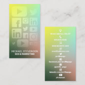 ソーシャル·メディ刺激を受けたア·パターン 名刺 (正面/裏面)