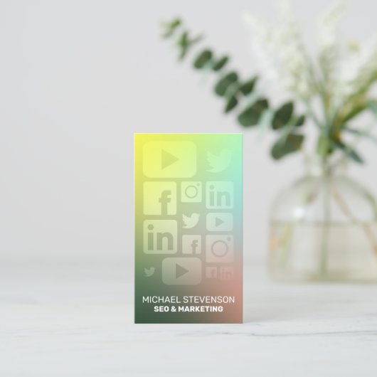 ソーシャル·メディ刺激を受けたア·パターン 名刺 (スタンド正面)