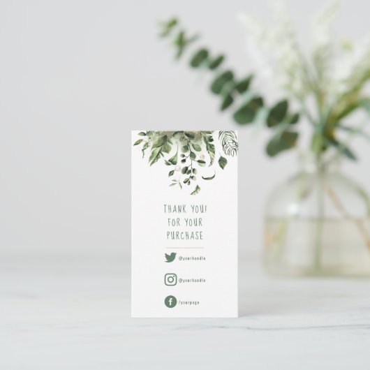 ソーシャル・リンク、葉カードを挿入する感謝してい、緑の エンクロージャーカード (スタンド正面)