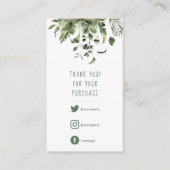 ソーシャル・リンク、葉カードを挿入する感謝してい、緑の エンクロージャーカード (正面)