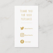 ソーシャル・リンク、金ゴールド、ホワイトオーダー挿入カード。 エンクロージャーカード (正面)