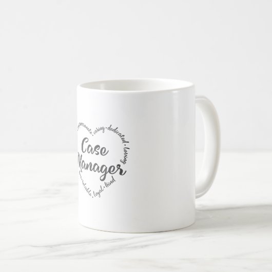 ソーシャル・ワーカーの成果を担当するケース・マネージャ コーヒーマグカップ (正面右)
