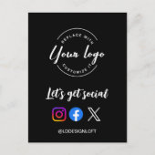 ソーシャルQRコードのWebサイトのプロモーションを取得しよう ポストカード (正面)