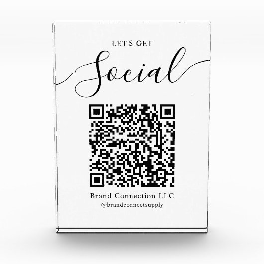 ソーシャルQRコード企業名を取得しよう フォトブロック (正面)