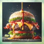 ソースがはねたハンバーガー ウィンドウサイン (シート3)