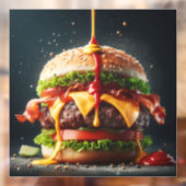 ソースがはねたハンバーガー ウィンドウサイン (シート2)
