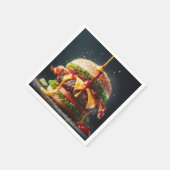 ソースがはねたハンバーガー スタンダードカクテルナプキン (角)