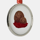 ソースにミートボール メタルオーナメント (右)