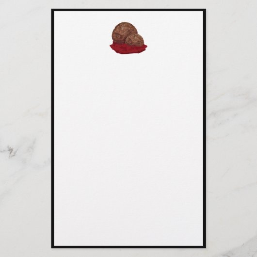 ソースにミートボール 便箋 (正面)