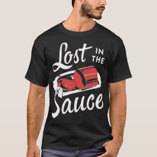 ソースに迷う Tシャツ