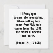ソース救済(Psalm 121:1-2 CSB) カード (裏面)