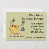 ソース棒の姿のシェフBBQの秘密 招待状 (正面)