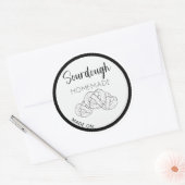 ソース生地プレッツェルラベル、自家製ソース生地パン ラウンドシール (封筒)