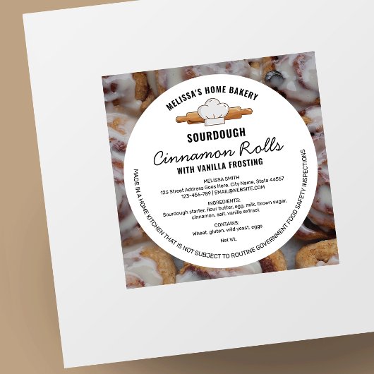 ソース生地ベーカリーコテージ法フードライセンスラベル ラウンドシール