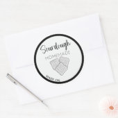 ソース生地ワッフル、自家製ワッフルラベル ラウンドシール (封筒)