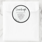 ソース生地ワッフル、自家製ワッフルラベル ラウンドシール (バッグ)