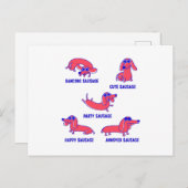 ソーセおもしろいージドッグモーズギフトペットラバー ポストカード (正面/裏面)