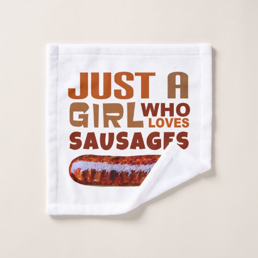 ソーセージが大好きな女の子だけ ウォッシュタオル (ウォッシュタオル)