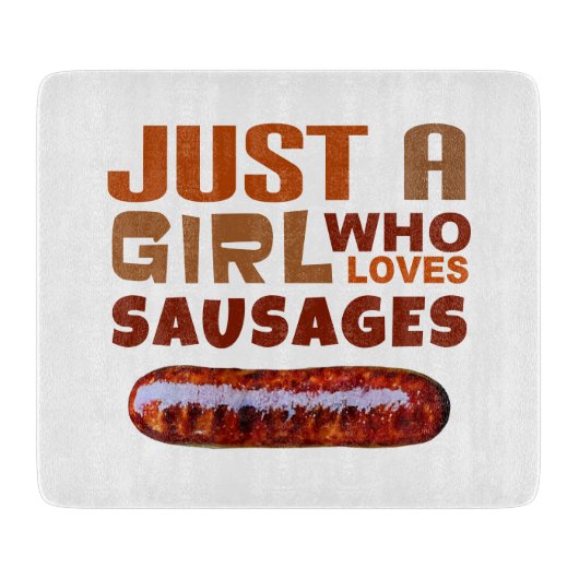 ソーセージが大好きな女の子だけ カッティングボード (正面)