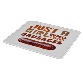 ソーセージが大好きな女の子だけ カッティングボード (角)