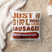 ソーセージが大好きな女の子だけ クッション (ブランケット)